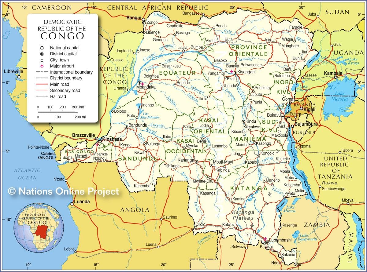 harta republicii democratice congo