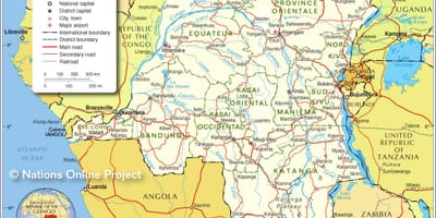 Harta republicii democratice congo